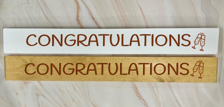 Congratulations – 80cm Rustic Wooden Sign