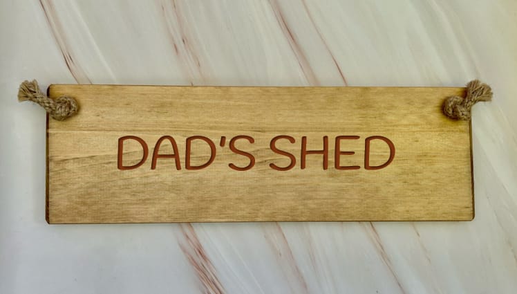 Dad's Shed - 30cm Rustic Wooden Sign 7 Dad's Shed - 30cm Rustic Wooden Sign - Image 7