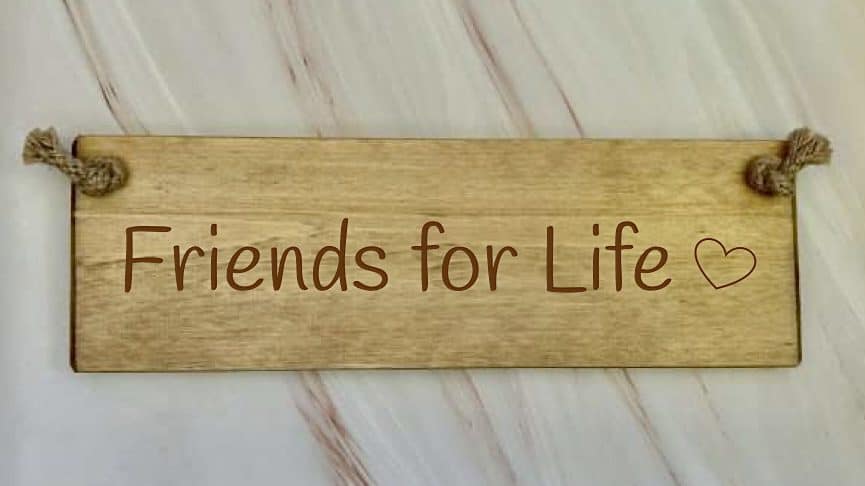 Friend For Life – 30cm Rustic Wooden Sign