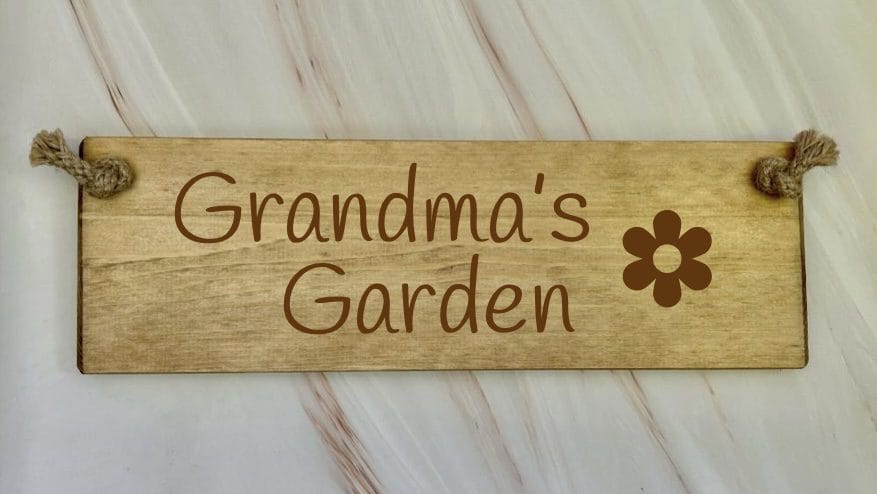 Grandma's Garden - 30cm Rustic Wooden Sign 6 Grandma’s Garden wooden